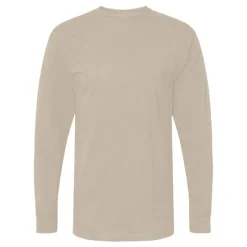 M&O Men's Gold Soft Touch Long Sleeve T-Shirt, Blank Tee for Vinyl Printing & DIY Projects