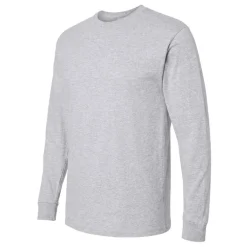 M&O Men's Gold Soft Touch Long Sleeve T-Shirt, Blank Tee for Vinyl Printing & DIY Projects