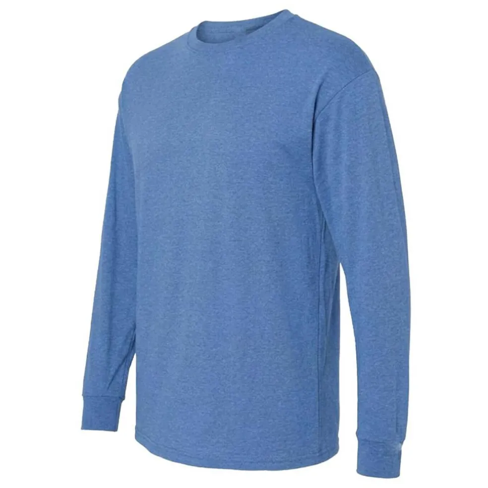 M&O Men's Gold Soft Touch Long Sleeve T-Shirt, Blank Tee for Vinyl Printing & DIY Projects