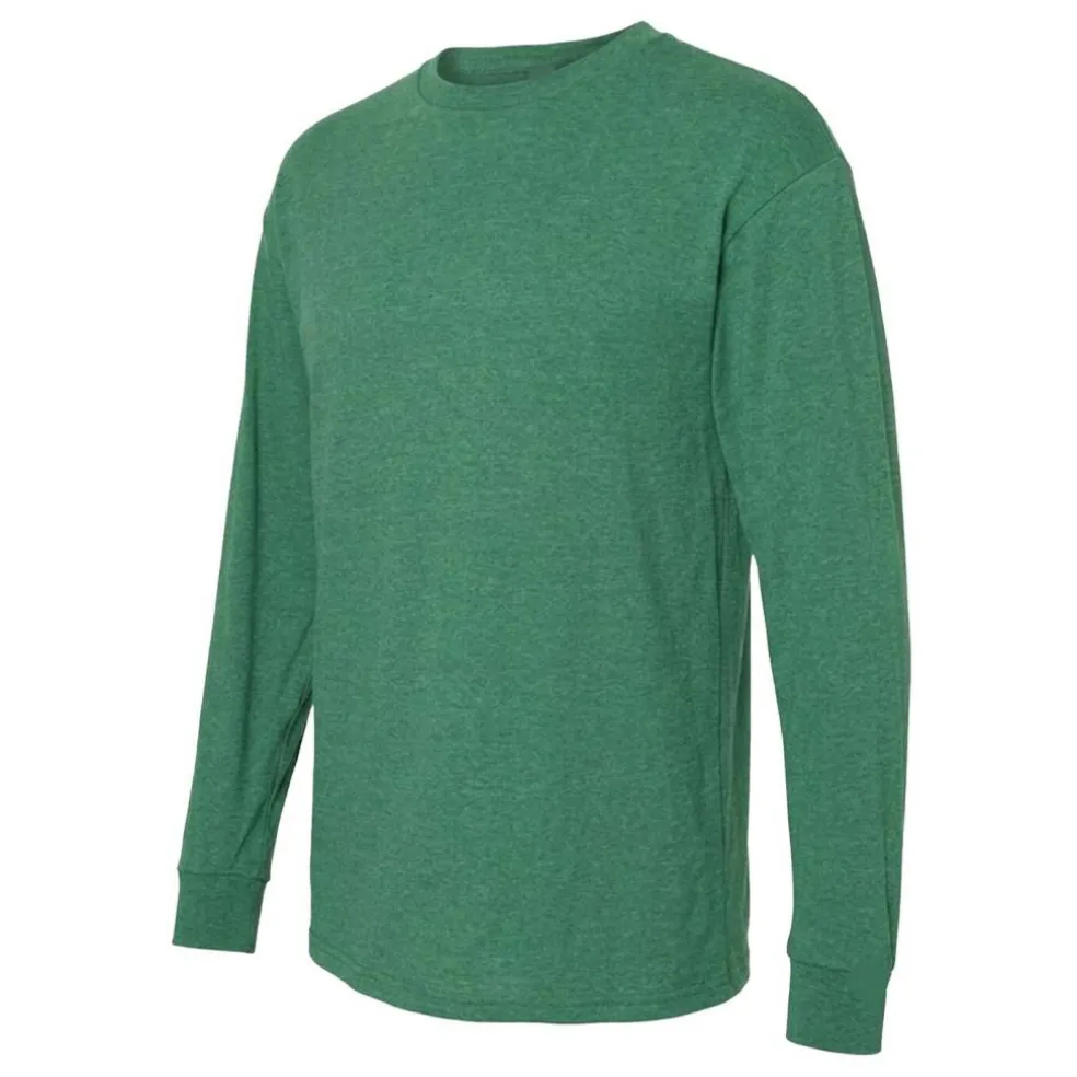 M&O Men's Gold Soft Touch Long Sleeve T-Shirt, Blank Tee for Vinyl Printing & DIY Projects