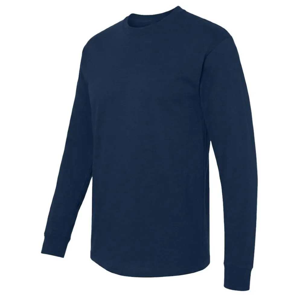 M&O Men's Gold Soft Touch Long Sleeve T-Shirt, Blank Tee for Vinyl Printing & DIY Projects