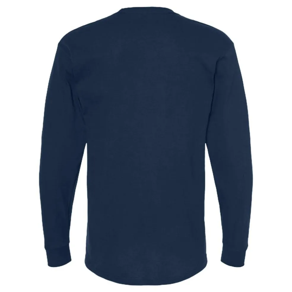 M&O Men's Gold Soft Touch Long Sleeve T-Shirt, Blank Tee for Vinyl Printing & DIY Projects