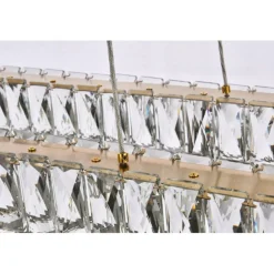 Monroe 42 inch LED double rectangle pendant in gold
