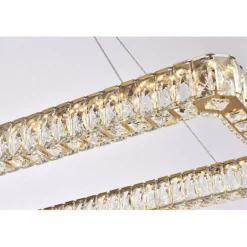 Monroe 50 inch LED Single rectangle pendant in gold
