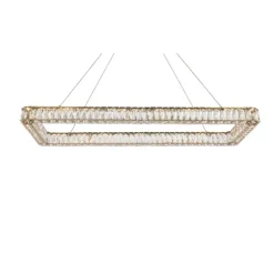 Monroe 50 inch LED Single rectangle pendant in gold