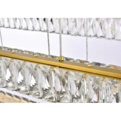 Monroe 42 inch LED triple rectangle pendant in gold