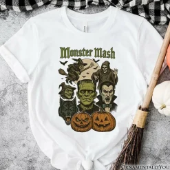 Monster Mash Classic T-Shirt, Halloween Monsters Tee for The Spooky Season