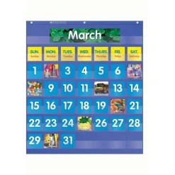 Monthly Calendar Pocket Chart, 61 Pieces