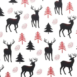 Mook Fabrics Deer/Tree Flannel Fabric [43 in. Wide] - By The Yard