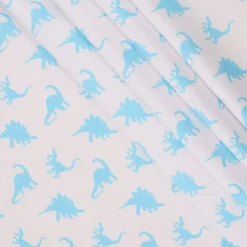 Mook Fabrics Dino Blue Flannel Fabric [43 in. Wide] - By The Yard