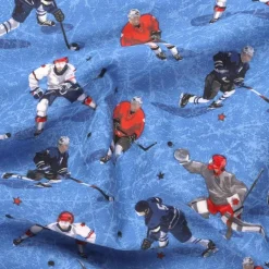 Mook Fabrics Hockey Players Flannel Fabric [43 in. Wide] - By The Yard