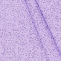 Mook Fabrics Paisley Swirl Lilac Flannel Fabric [108in. Wide] - By The Yard