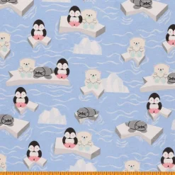 Mook Fabrics Polar Buddies Flannel Fabric [44 in. Wide] - By The Yard