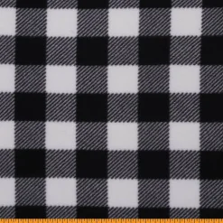 Mook Fabrics Polar Fleece Buffalo Plaid Stripe Fabric [60 in. Wide] - By The Yard