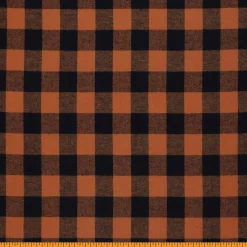 Mook Fabrics Small Buffalo Yarn Dyed Brown Flannel Fabric [58in. Wide] - By The Yard