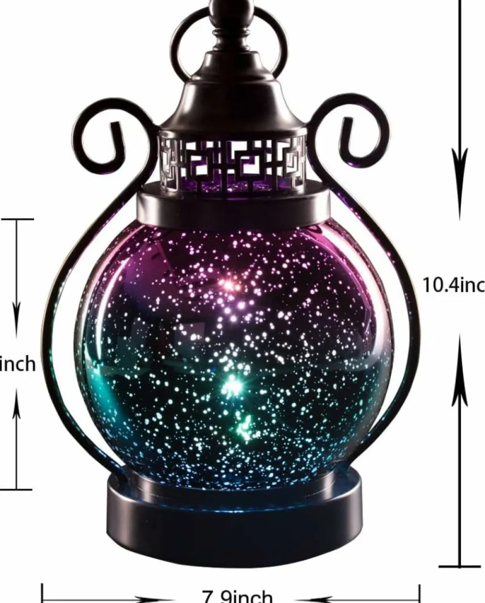Moroccan Color Changing Gothic Halloween Hanging Lantern
