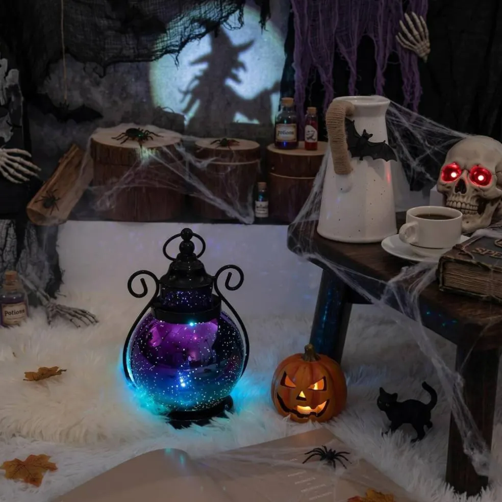 Moroccan Color Changing Gothic Halloween Hanging Lantern