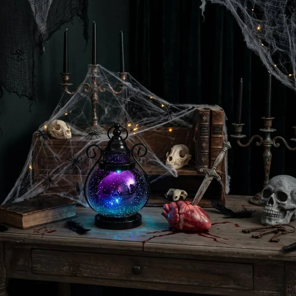 Moroccan Color Changing Gothic Halloween Hanging Lantern