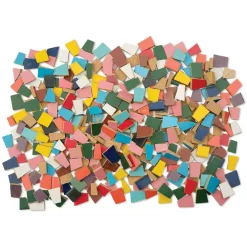 Mosaic Mercantile Crafter’s Cut Ceramic Mosaic Tiles - Irregular Shapes, 3 lb