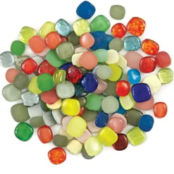 Mosaic Mercantile Glass Pebble Tiles - Royals Mix, 1.5 lb