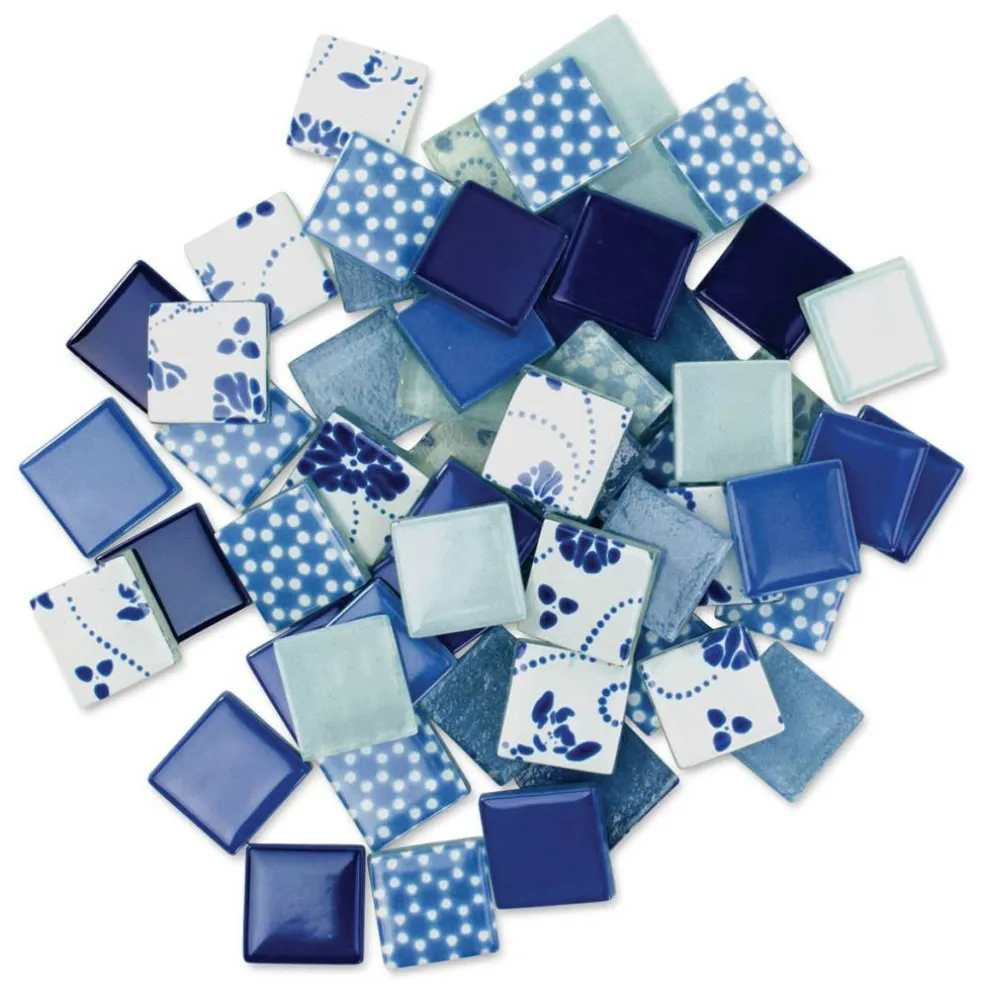 Mosaic Mercantile Patchwork Tiles - Royal/Ocean Blue, 1 lb