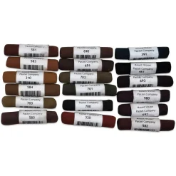 Mount Vision Soft Pastel Set - Dark Earth, Set of 18