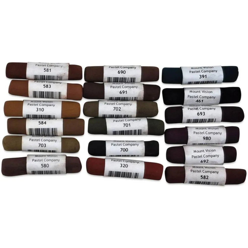 Mount Vision Soft Pastel Set - Dark Earth, Set of 18