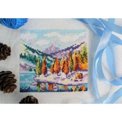Mp Studia Autumn In The Mountains Cross Stitch Kit