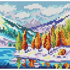 Mp Studia Autumn In The Mountains Cross Stitch Kit