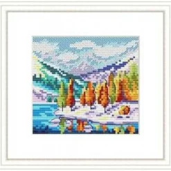 Mp Studia Autumn In The Mountains Cross Stitch Kit