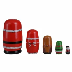 Mr. Christmas Santa & North Pole Pals Nesting Wood Figures Set