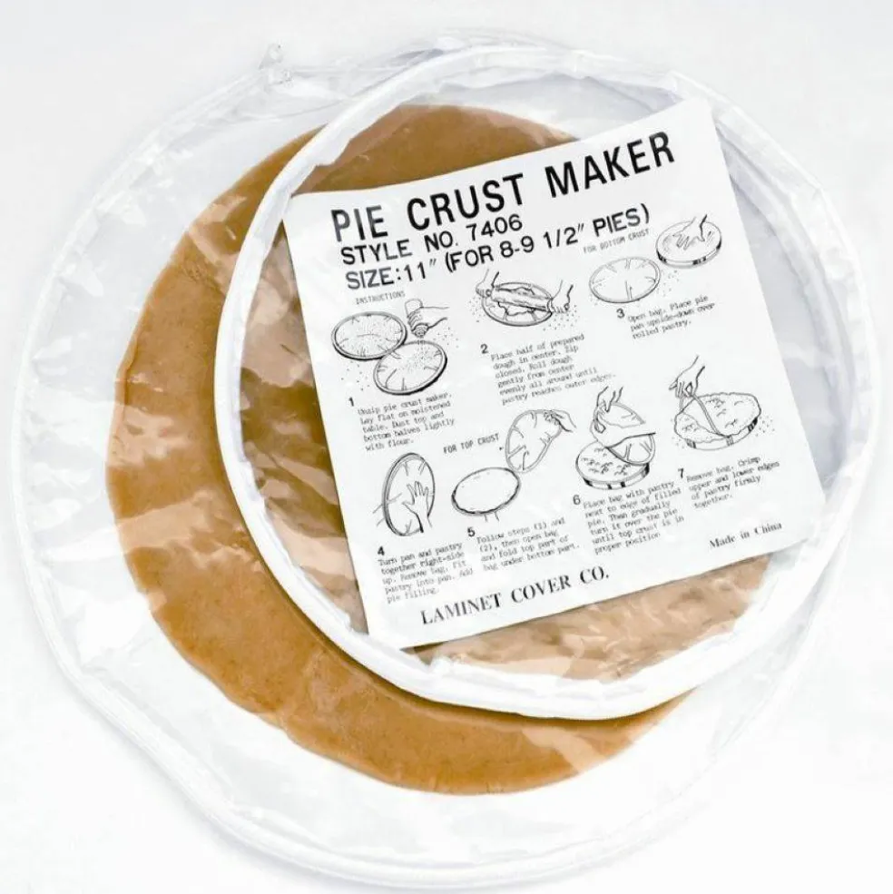 Mrs. Anderson's Baking Pie Crust Maker, Easy No Mess Prep Bag for 8 or 9 inch Pie Crusts
