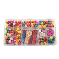Multicolor Assorted Wood Bead Box by Creatologyâ„¢