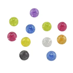 Multicolor Crackle Acrylic Round Beads, 7.5mm by Bead Landing™