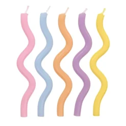 Multicolor Curly Candles, 5ct. by Makery™