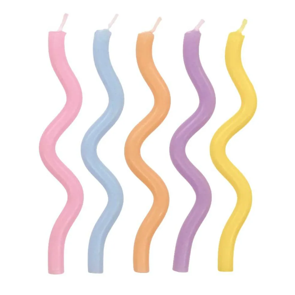 Multicolor Curly Candles, 5ct. by Makery™