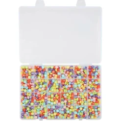 Multicolored Alphabet Round Beads, 7mm by Bead Landingâ„¢