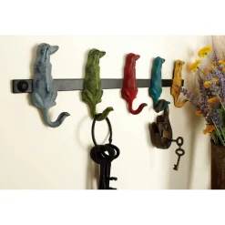 Multi Colored Metal Farmhouse Wall Hook, 5