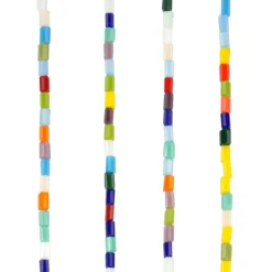 Multicolor Faceted Glass Tube Beads, 4mm by Bead Landing™