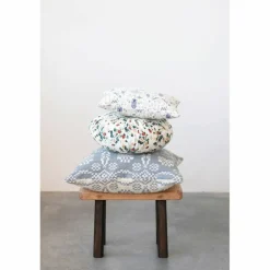 Multicolor Floral Pattern Cotton Pleated Pillow