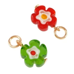 Multicolor Glass Flower Charm Set by Bead Landing™
