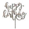Multicolor Glitter Happy Birthday Cake Topper by Makery®
