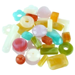 Multicolor Mixed Shape Plastic Craft Beads, 90ct. by Bead Landing™