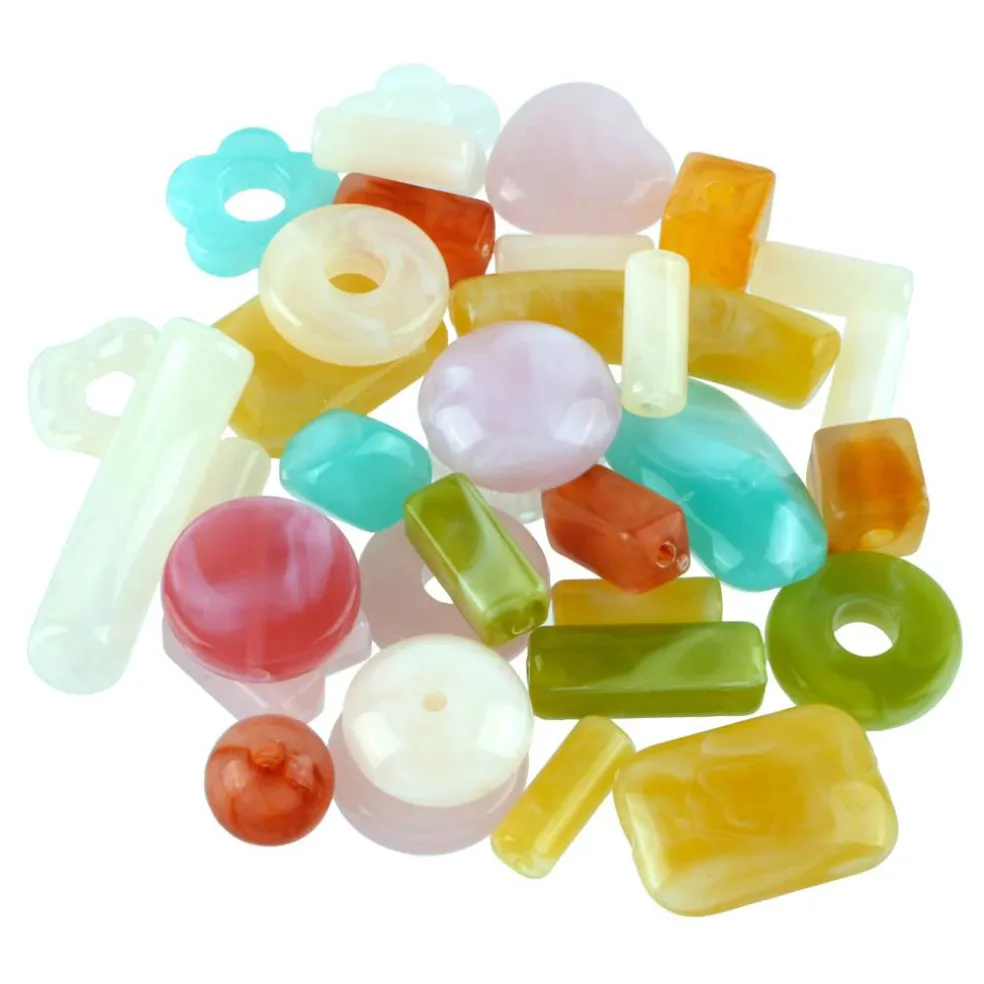 Multicolor Mixed Shape Plastic Craft Beads, 90ct. by Bead Landing™