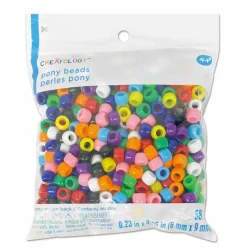 Multicolor Opaque Pony Beads by Creatology™, 6mm x 9mm