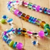 Multicolor Small Lampwork Glass Rondelle Beads, 6mm by Bead Landing™