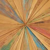 Multicolor Starburst Teak Wood Wall Décor