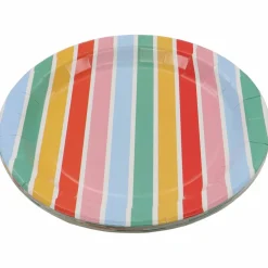 9" Multicolor Stripe Paper Plates, 10ct. by Celebrate It™