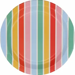 9" Multicolor Stripe Paper Plates, 10ct. by Celebrate It™