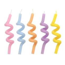Multicolor Swirl Candles, 5ct. by Makeryâ„¢